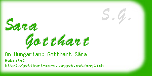 sara gotthart business card