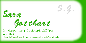 sara gotthart business card